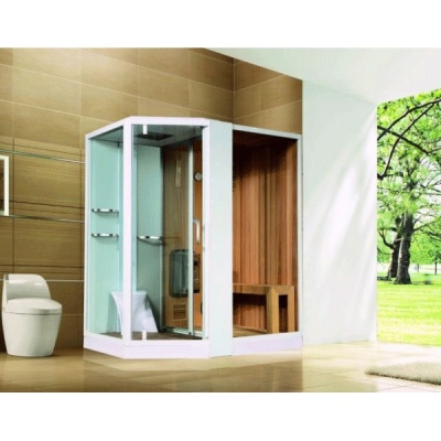 Душевая кабина Orans SR-89103S R white 180x130 с сауной профиль Белый стекла прозрачные