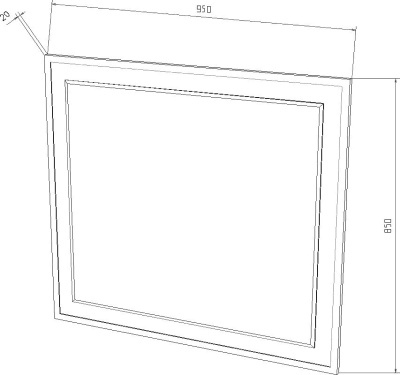 Зеркало Sanflor Модена 105 С04611 Белое