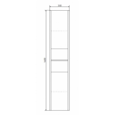 Шкаф пенал Comforty Женева 35 4137139 подвесной Дуб белый