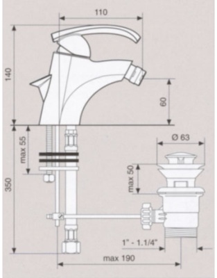 Смеситель для биде Emmevi Ramses 72004 Хром