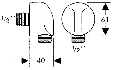 Шланговое подсоединение Hansgrohe Fixfit E 27454000 Хром