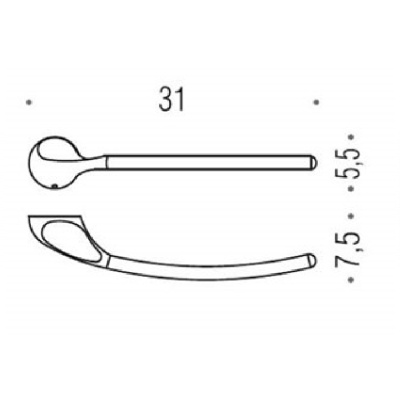 Полотенцедержатель Colombo Design Melo В1211.000 Хром