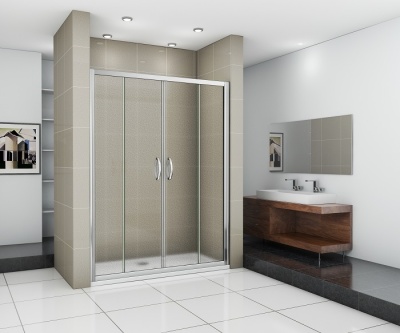 Душевая дверь в нишу Good Door Infinity WTW-TD-150 150 профиль Хром стекло прозрачное
