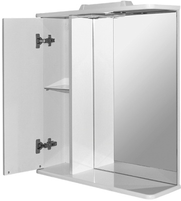 Зеркало со шкафом Mixline Этьен 65 L 534830 с подсветкой Белое