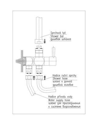Душевая система Rav Slezak Amur AM754.5/3 Хром