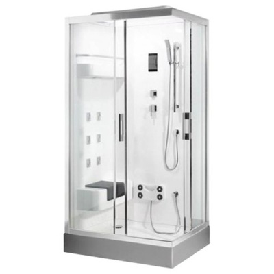 Душевая кабина Cerutti SPA 110x85 SW-C11085 L профиль Хром стекло прозрачное