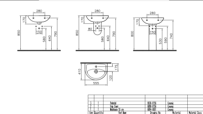 Раковина Norm Fit 55 6894B099-1776 Белая