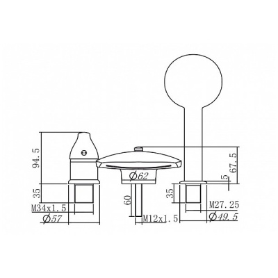 Смеситель на борт ванны Aquanet Practic AF111-63B Хром