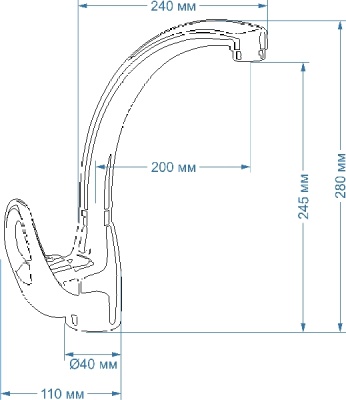 Смеситель для кухни Seaman Classic SSL-82550 Хром