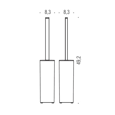Ершик для унитаза Colombo Design Basic Q В3706 Хром