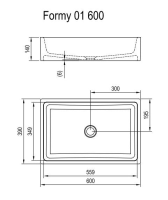 Раковина Ravak Formy 01 600 D Formy 01 600 D