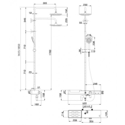 Душевая система Lemark Tropic LM7007C Хром Белый