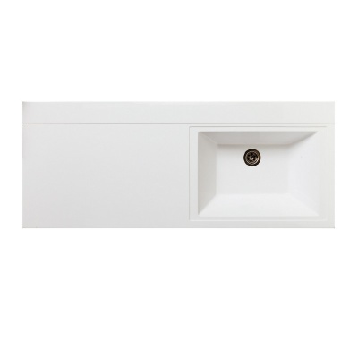 Тумба с раковиной Runo Лира 60 левая Белая