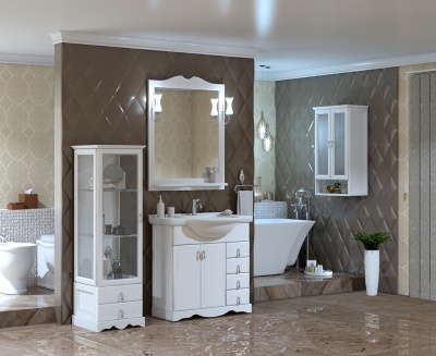 Зеркало Opadiris Клио 80 00-00000217 Белое матовое