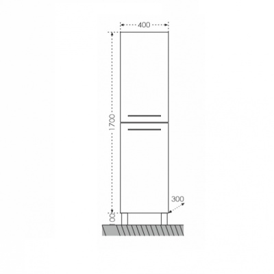 Шкаф пенал СанТа Вегас 40 526006 Белый
