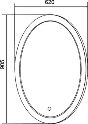 Зеркало Aima Design Sunrise 62 Light Белое