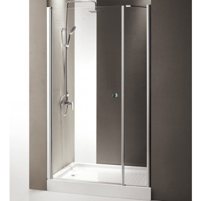 Душевая дверь в нишу Cezares TRIUMPH-D-B-11-40+90-P-Cr-L профиль Хром стекло рифленое