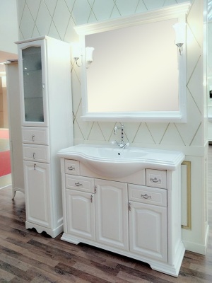 Зеркало Opadiris Риспекто 120 Z0000012656 Белое матовое