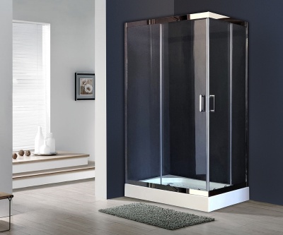 Душевой уголок Royal Bath RB8120HP-T-CH-L 120х80 с поддоном профиль Хром стекло прозрачное