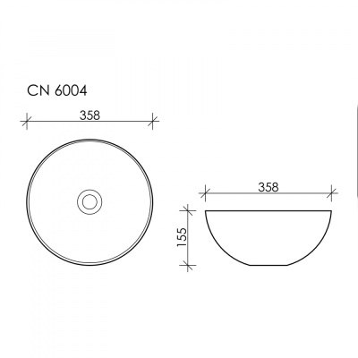 Раковина-чаша Ceramica Nova Element 35 CN6004 Черная матовая