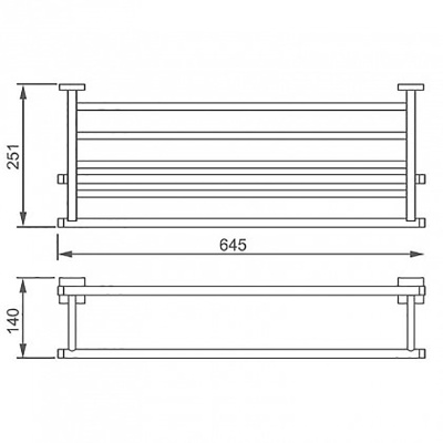 Полка для полотенец Aquanet 6162 Хром