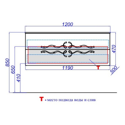 Тумба под раковину Aqwella Clarberg Due amanti 120 Due.01.12/W/GL подвесная Белая ручки Золото