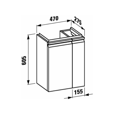 Тумба под раковину Laufen Pro 47 подвесная L Белая