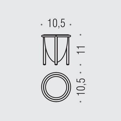 Стакан для зубных щеток Colombo Design Khala B1841.000 Белый, Хром