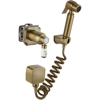 Гигиенический душ со смесителем Elghansa Concealed 24C0784-Bronze (Set-49) Бронза