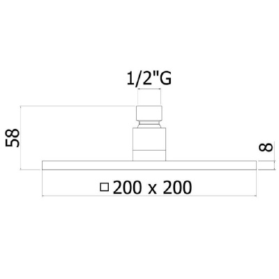 Верхний душ Paffoni Syncro ZSOF075NO/ZSOF063NO Черный матовый