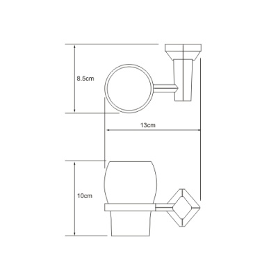 Стакан для зубных щеток WasserKRAFT Aller K-1128 Хром