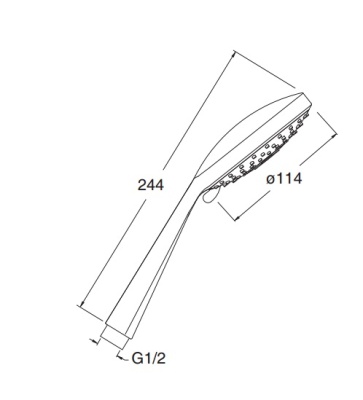 Душевая лейка Cristina PD 302 Хром