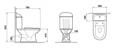 Унитаз компакт Laguraty 0299 с бачком и сиденьем Микролифт