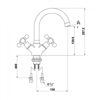 Смеситель для раковины Timo Aviator 0121F Хром