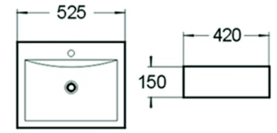 Раковина SantiLine 53 SL-1005 Белая