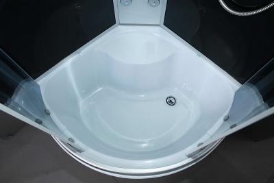 Душевая кабина Erlit Comfort ER3509TPF 90x90 с гидромассажем задняя стенка Белая стекло матовое