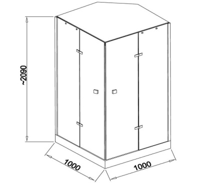 Душевая кабина Victory Spa Karl 100x100 Система 1