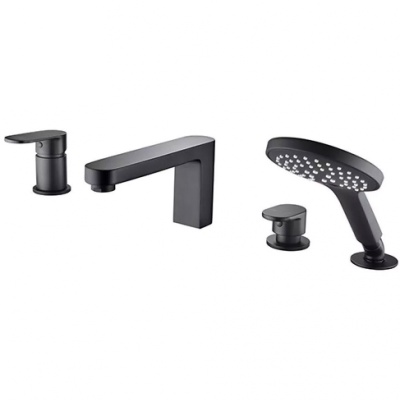 Смеситель на борт ванны WasserKRAFT Elbе 7455 Черный