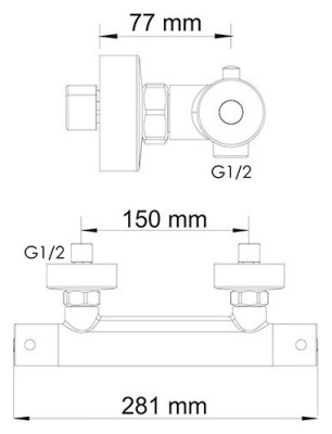 Смеситель для душа WasserKRAFT Berkel Thermo 4822 Хром