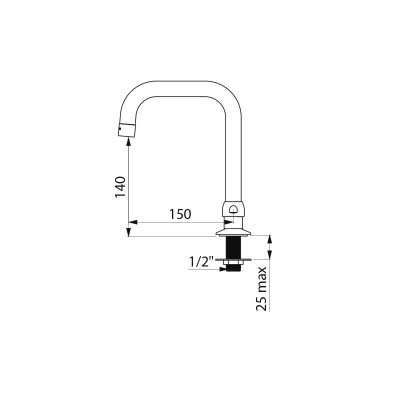 Поворотный излив-трубка