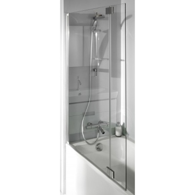 Шторка на ванну Jacob Delafon Bain Douche Neo 112x140 E4930-GA профиль Хром стекло прозрачное