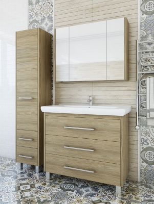 Тумба с раковиной Sanflor Ларго 100 С0002113 Швейцарский вяз