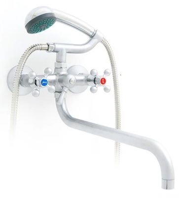 Смеситель для ванны Frap F2619-1 универсальный Хром матовый