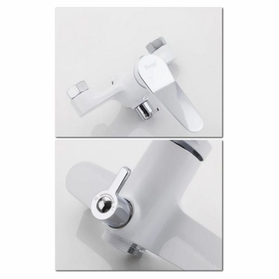 Смеситель для ванны Frap F2245 универсальный Белый Хром