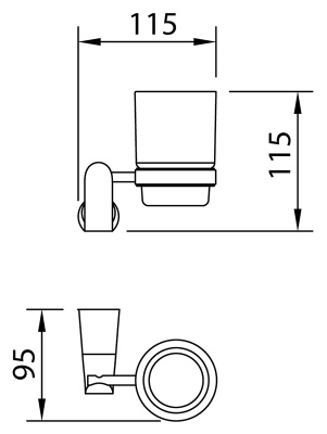 Стакан для зубных щеток Clever Elegance 99453 Хром Стакан для зубных щеток Clever Elegance 99453 Хром