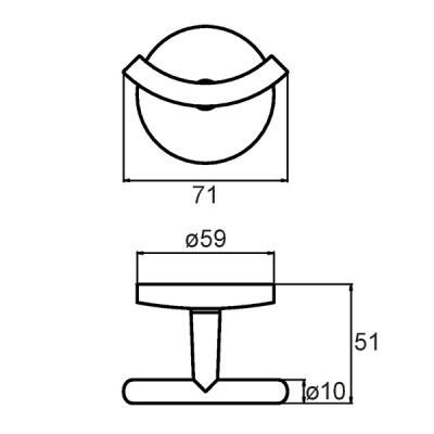 Двойной крючок Milardo Cadiss CADSM20M41 Хром