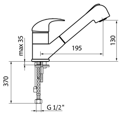 Смеситель для кухни Webert Kitchen Sax SX940102 Хром