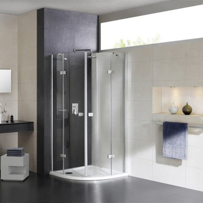 Душевой уголок Cezares CRYSTAL-S-R-2 80x80 профиль Хром стекло прозрачное