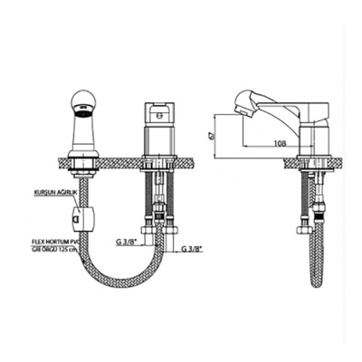 Смеситель для раковины GPD Atros MBR65 Хром