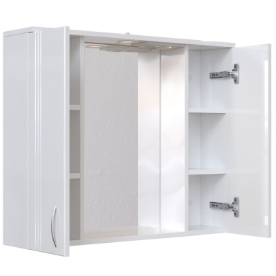 Зеркало со шкафом San Star Вольга 80 23.1-2.4.1. с подсветкой Белое